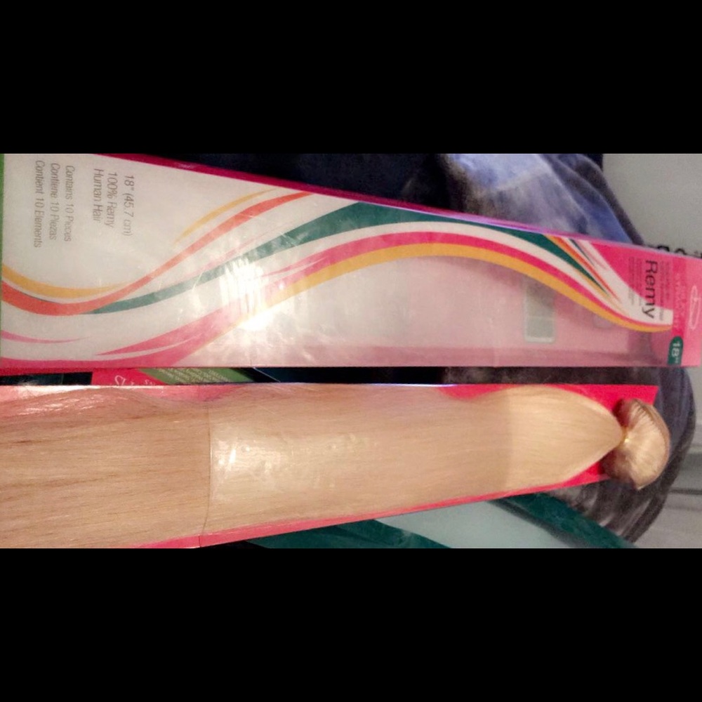 Cool blonde 100% human Remy 18” inches